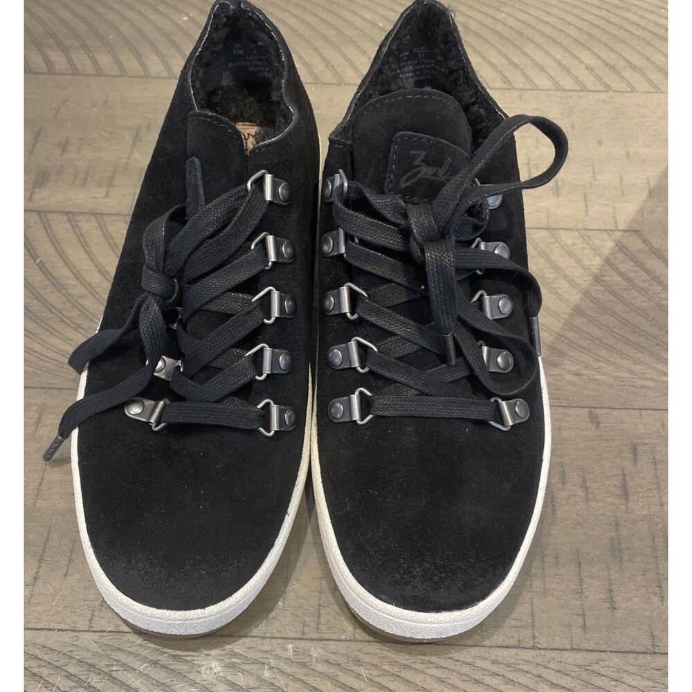 Converse style Shoes Women’s Suede Lace Up Fleece Lined Sneakers Black Size 7